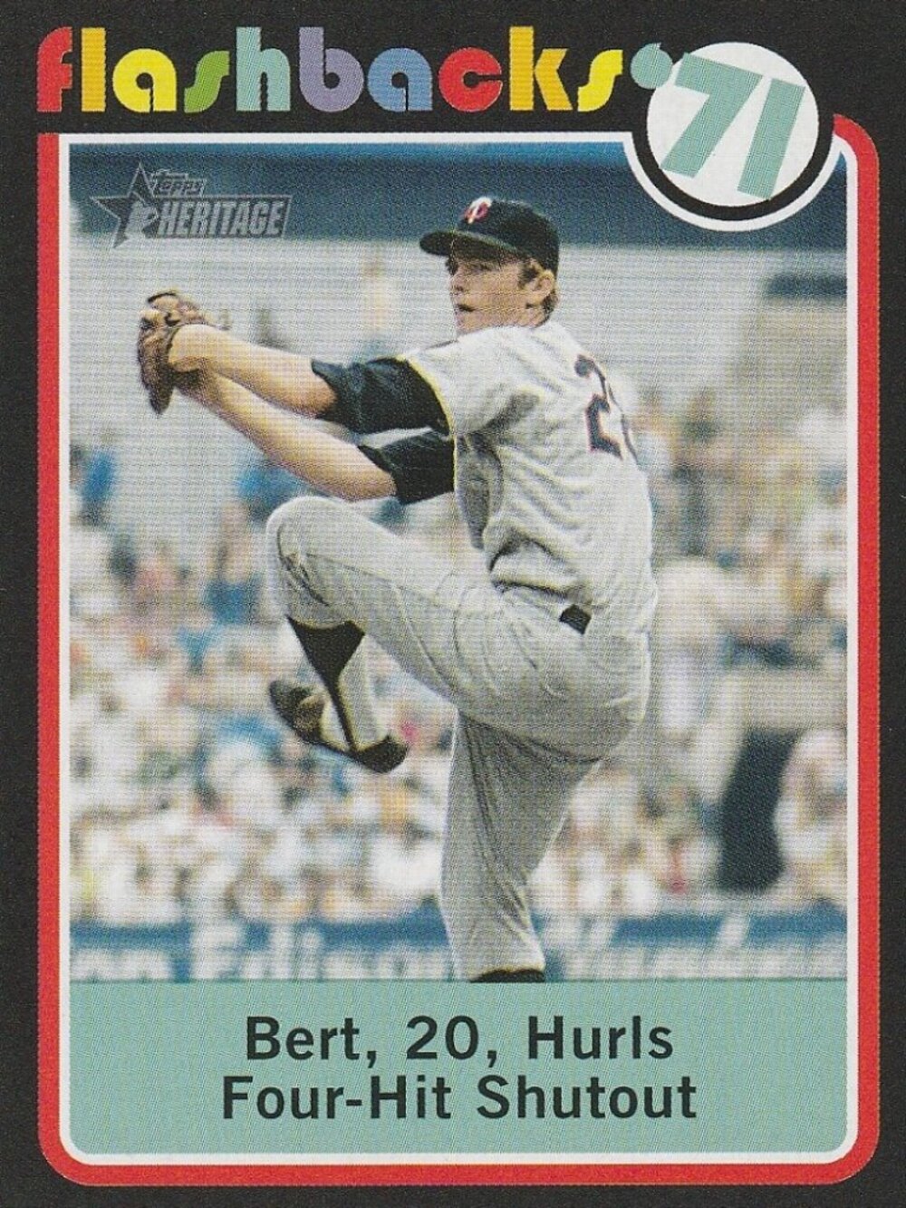 Bert Blyleven - 2020 Topps Heritage Series "Baseball Flashbacks" Card
